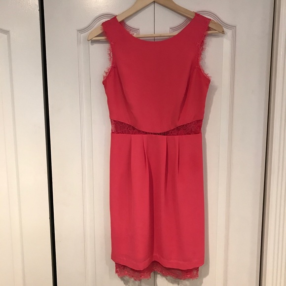 Women’s Dress size 2 BCBG dress Pink with lace - Picture 2 of 7